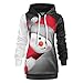 Produktbild Fenverk Damen Frauen Frohe Weihnachten Schneeflocke Tops Sweatshirt Bluse Drucken Hemd Christmas Kapuzenpullis Hemden Lose Pullover Mantel Sweatshirts Blusen T-Shirt Kapuzenpullover(Schwarz 4,XL)