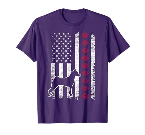 Vintage Retro USA Patriotic American Flag Basenji T-Shirt