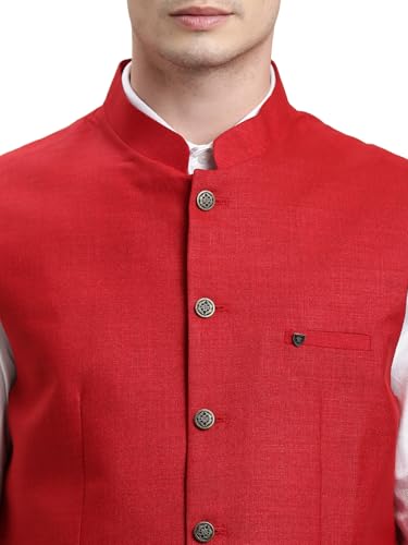 Image of Turtle Men Polycotton Solid Formal Nehru Jacket||Men's Ethnic Jacket