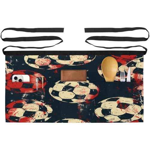 Tablier de cuisine pour pâtisserie et nettoyage de la maison style football grunge lot de 3