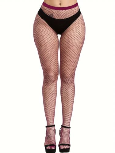 Image of Boolavard Fishnet Stockings, High Waist Tights for Women, Fish Net Tights Ladies Plus Size One Size Fit All