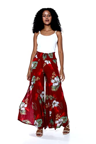 Image of Matchable Family Hawaiian Luau Men Women Girl Boy Clothes in Pineapple Garden Burgundy