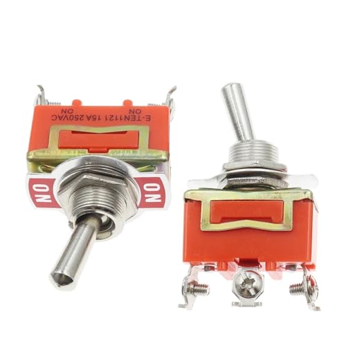 Interrupteur à bascule 15A 250V CA inverseur de source SPDT E-TEN1121 bistable 3 plots - 3