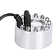 Zerodis Ultraschallzerstäuber, Ultraschall-Wasserteichbrunnen-Nebelgerät 12 LED für Wasserbrunnen-Teich Steingarten Fischtankvase Vogelbad(EU-Stecker 110~240V)