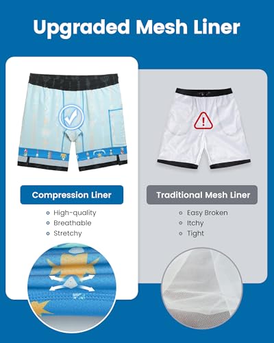 Image of maamgic Mens Swim Trunks with Compression Liner 7 Inch Inseam Mens Bathing Suit Quick Dry Swimming Trunks Swimsuit
