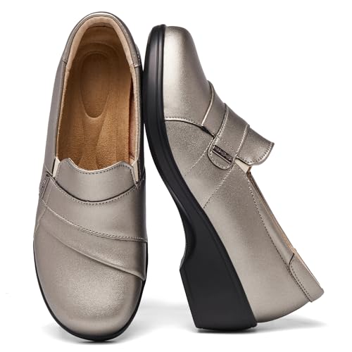 Image of UZB Loafers for Women Dress Shoes Low Heel Slip On Shoes Casual Work Office Dressy Shoes