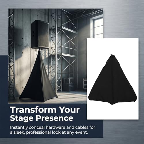 Cache câbles pour enceinte noir en coton extensible de qualité studio - 3