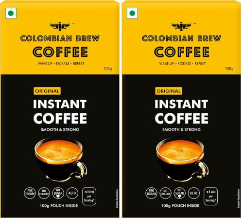Image of Colombian Brew Original Instant Coffee Powder, Strong 100g Box (Pack of 2)