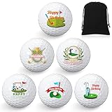 Sinmoe 6 Stück Golfball Geschenkset Lustige Golf Geschenke für Golfer Geschenkidee für Golffans Männer Weihnachten Geburtstag Geschenk, 1 Einheit in Standardgröße(Geburtstag)