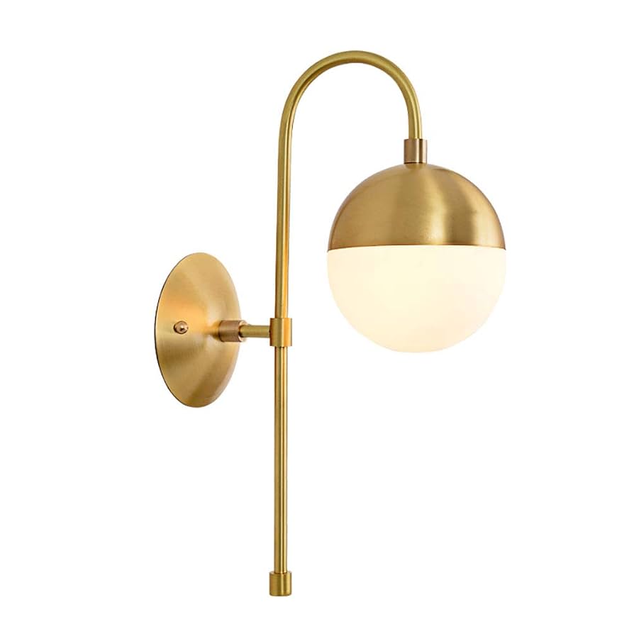 Amazon.com: ZZZYZ Modern Brass 1 Light Wall Sconce Golden