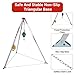 TROPOW Confined Space Tripod Kit with 1200 LBS Lifting Winch, 49.2 Ft Cable Sewer Rescue Pole with Adjustable Legs & Safety Self-Locking Device, Heavy-Duty Confined Space Rescue Tripod