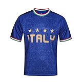 SURUIDA New Italy Soccer Jersey, Soccer Uniform Fan Version 100% Polyester Football Shirt for Men Soccer Sports Blue