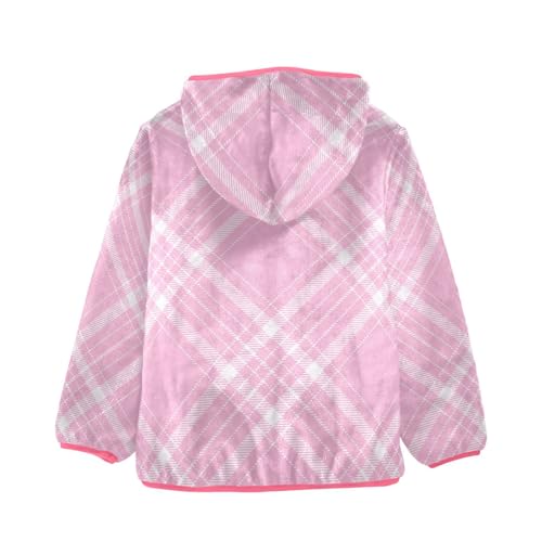 Buffalo Plaid Tartan Check Scotland Pink Sherpa Fleece Girls2