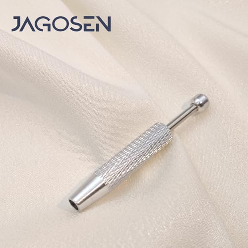 jagosen 14G 16G 18G 20G Piercing Taper Piercing Ball Grabber Tool Stainless Steel Flat Back Earring Applicator Tool Threadless Insertion Pin Curved Body Piercing Kit for Ear/Nose/Navel/Lip/Eyebrow