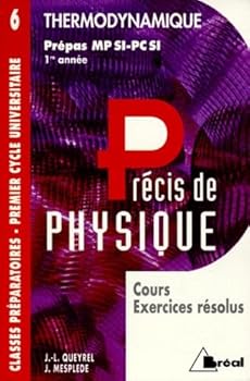 Paperback Thermodynamique : MPSI, PCSI [French] Book
