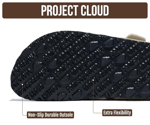 Image of Project Cloud Womens Sandals 100% Genuine Leather Thong Sandals for Women - Memory Foam Insole Women Sandals - Non-Slip Flip Flops for Women - Lightweight Sandals Women Footwear 2026