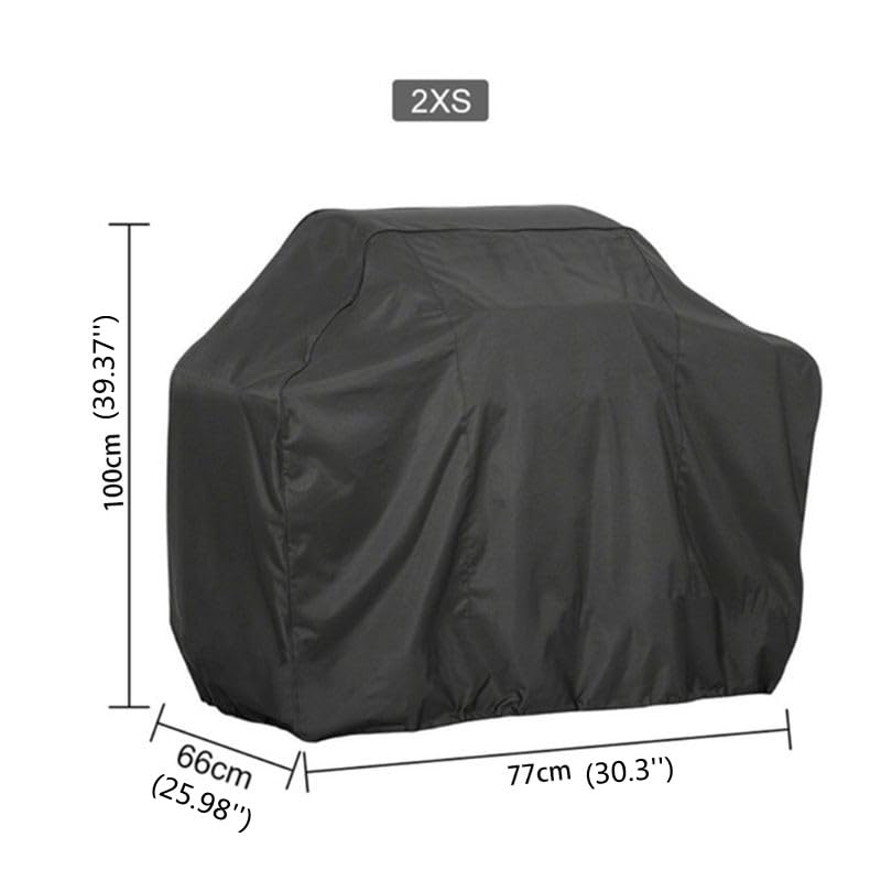 Funda Impermeable para Barbacoa, Color Negro, para Exteriores, Resistente, Redonda, Rectangular, Accesorio para Barbacoa, 71 x 71 x 56 cm