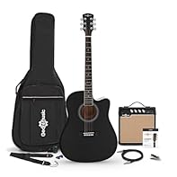 Everything a budding guitarist needs! Ultra-comfortable C-shaped guitar neck is perfect for beginners On board pre-amp offers a three band EQ for on the fly tone sculpting Includes 15W amplifier, cable, strap, capo, gig bag, tuner, strings and plectr...