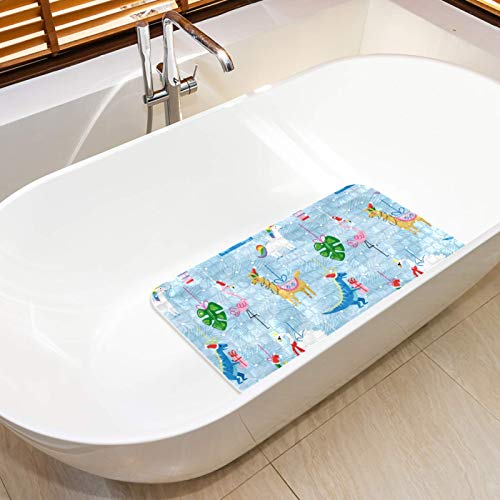 Tapis de douche antidérapant enfant sécurisé bleu 37x67 cm