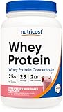 Nutricost Whey Protein Concentrate (Strawberry Milkshake) 2LBS...