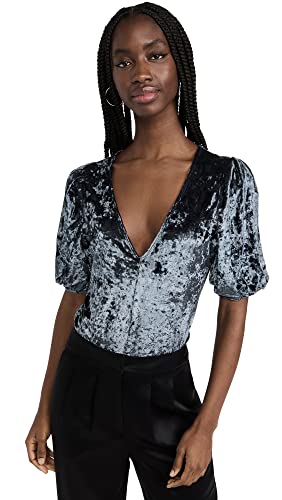 Body string Free People femme jaune moutarde Small Don't You Wish en coton