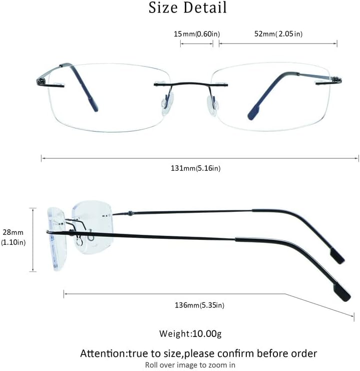 Miniatura 4 de YEIN Lentes de bloqueo de luz azul, antifatiga ocular, gafas de TV para mujeres y hombres