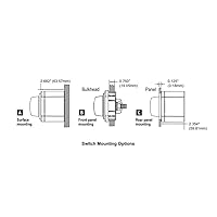 Vista 5 de Blue Sea Systems Interruptor de batería Serie m-6007 4 Posiciones Mini Selector, Rojo