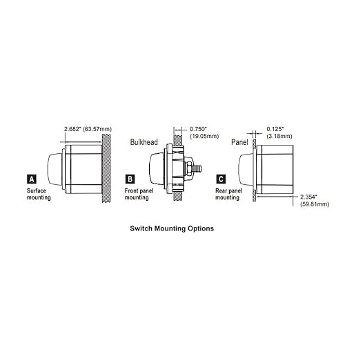 Miniatura 8 de Blue Sea Systems 6006 interruptor aislador de batería serie m ONOFF con llave de bloqueo, rojo