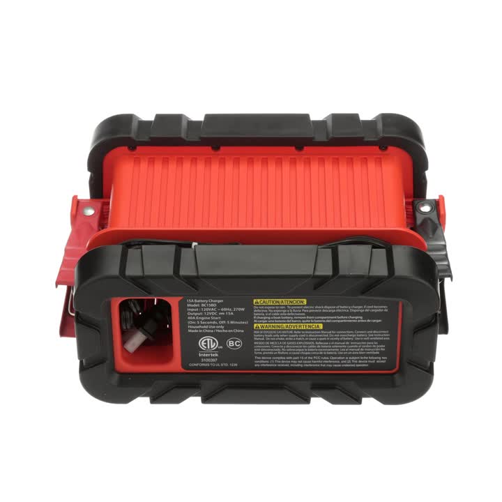 Black & Decker BC15BD Batterieladegerät 12V 15A, Vollautomatisch Mit 40A Motorstart, Für AGM/GEL/WET Batterien
