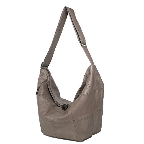 Sac en cuir véritable grand format cabas bandoulière élégant
