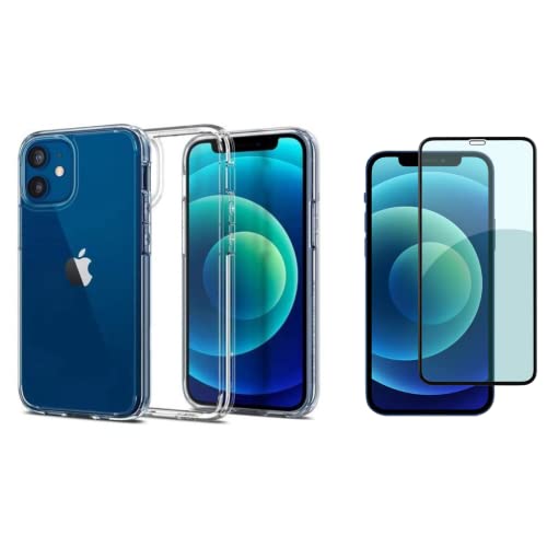Película De Vidro 3D Tela Toda Para iPhone + Capa Capinha Case (iPhone 12 Mini)