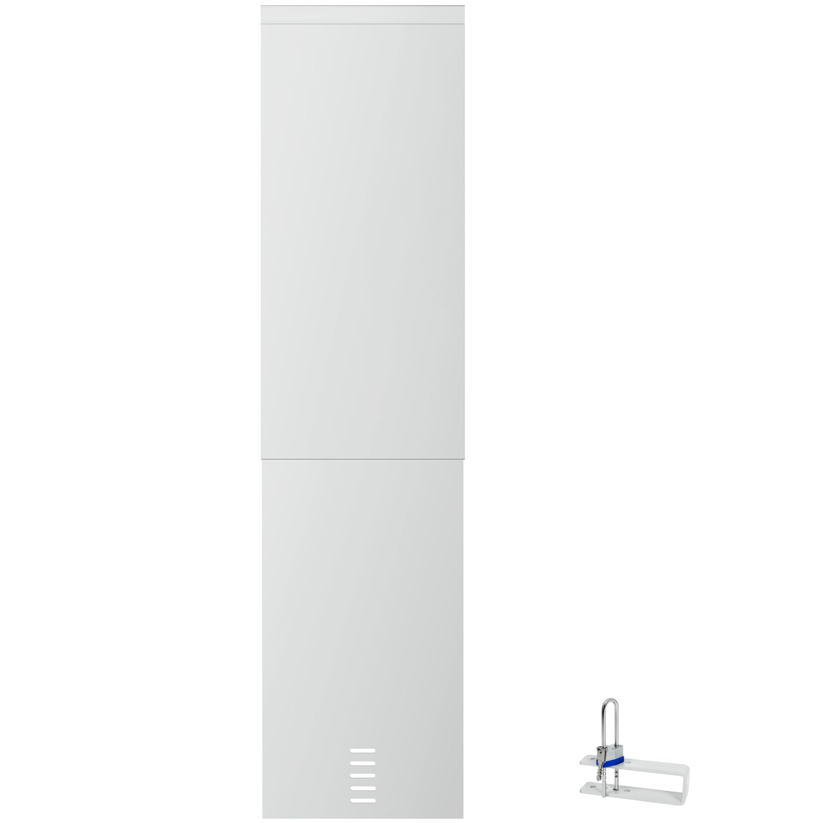 HomiShare Fixed Ladder Safety Guard, Tool-Free Install for 16"-19.25" Rungs, Anti-Theft & Weatherproof with Padlock