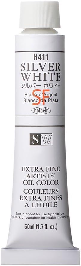 Holbein Oil Color Silver White 50ml Tube