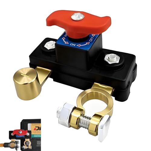 Car Battery Power Cut-Off Switch Breaker Universal Car Battery Disconnect Isolator Cut Off Switch High Conductivity Disconnect Switches Smart for Vehicles Including Cars Trucks Buses RVs Boats