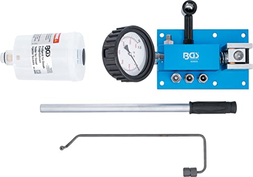 BGS Diesel Einspritzdüsen Prüfgerät Prüfen Testen Spezialwerkzeug Prüf-Einstellgerät für Dieseleinspritzdüsen Test Tester Prüfer Einstellgerät Injektor Überprüfung Abdrückgerät Düsen Dieselmotoren Aut