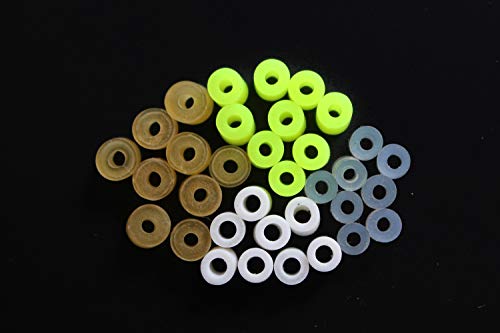 Tigofly 200 pcs 4 Colors Silicone Band Fishing Skirts Tools SpinnerBait Buzzbait Hand Fittings Fishing Accessories Materials (Assorted)