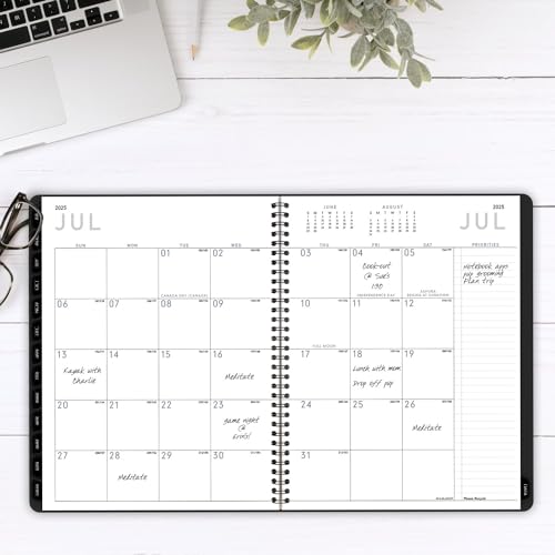 AT-A-GLANCE Planner 2024-2025 Academic, Weekly & Monthly, 8-1/4\" x 11\", Large, Monthly Tabs, Flexible Cover, Contemporary Lite, Black (7057XL05) - Thumbnail 4