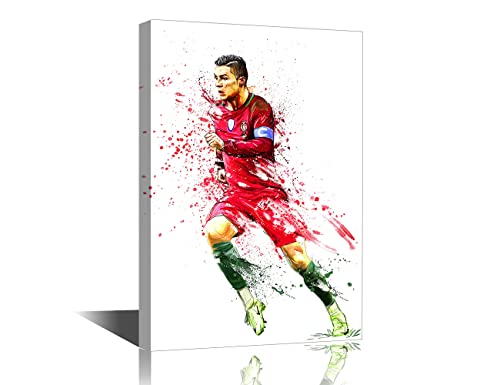 TISHIRON Tableau toile sport football Cristiano Ronaldo 24x16 po