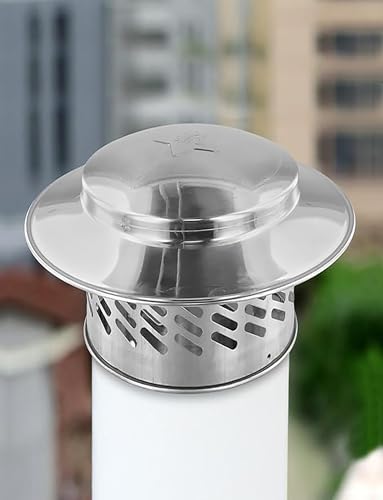 Tapa de chimenea de acero inoxidable para proteger tubos de estufas de leña en techos 2