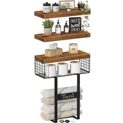 Bathroom Shelves Over Toilet - Floating Shelf for Wall Above Toil...