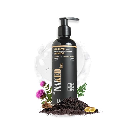 Image of By Naked Fact Black Soil Anti Dandruff Shampoo for Men & Women | Natural Pro Repair | Anti Hair Fall With Omega 3 Flax seeds Jatamansi Extract, Moringa Leaf Extract | Sulphate Paraben Free | 250ml