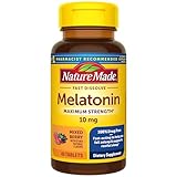 Nature Made Melatonin 10mg Fast Dissolve, Maximum Strength Nighttime Sleep Aid for Adults, 100% Drug-Free, 45 Tablets