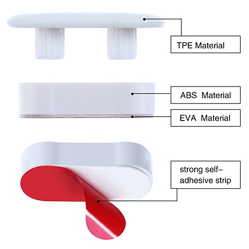 Blulu 8 Pieces Toilet Seat Bumpers Universal Seat Bumper Kit Replacement Bumpers With Strong Adhesive #TOP2