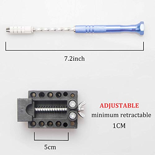 Pin Vise Hand Drill Bit Set,iBayx Micro Mini Twist Drills Set with Precision Hand Drill Rotary Tool,Twist Drills,Drill Holders and Bench Vice for Wood, Jewelry, Plastic Craft DIY Etc (0.8-3.0mm)