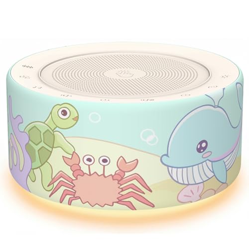 Image of Kipcush White Noise Machine for Baby & Adults, Sleep Sound Machine with 30 Soothing Sounds, 8-Color Night Light, Memory Function, White Noise for Sleeping, Nursery, Office, Travel, Relaxation