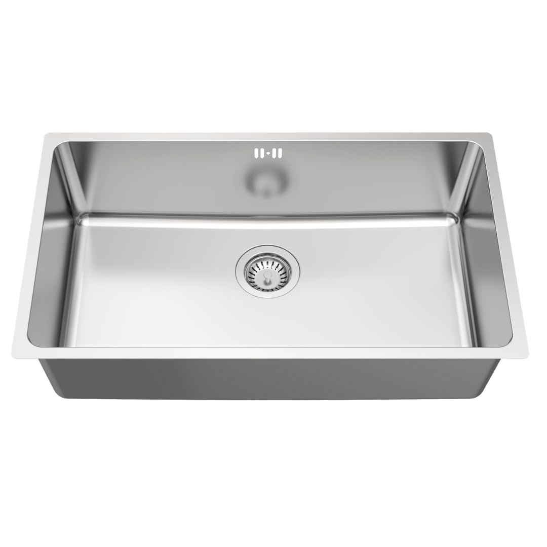 Essebagno Inoxa fregadero 1 cubeta sola 76x44 acero inoxidable