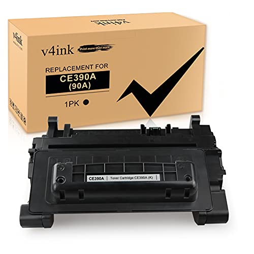v4ink Compatible CE390A Toner Cartridge Replacement for HP 90A CE390A CC364A Work with Laserjet Enterprise 600 M601 M602 M603 Series, M4555 Series, P4014 P4015 P4515 Series, 1-Pack