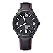 Produktbild Mondaine Helvetica No1 Armbanduhr für Herren, New York Edition (MH1.B1221.LB) Swiss Made, schwarzes Lederband, schwarzes Zifferblatt und weiße Zeiger und Zahlen