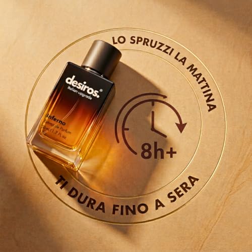 Miniatura 5 de Desiros Inferno Extracto De Perfume Para Hombre Sensual De Larga Duración Elegancia Italiana Y Atracción Irresistible Notas Cítricas, Frescas Y Amaderadas Concentración 25 De Aceites