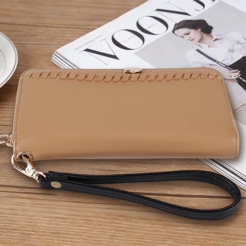 Dragonne de poignet en cuir noir U+U et boucles dorées pour clés et pochette